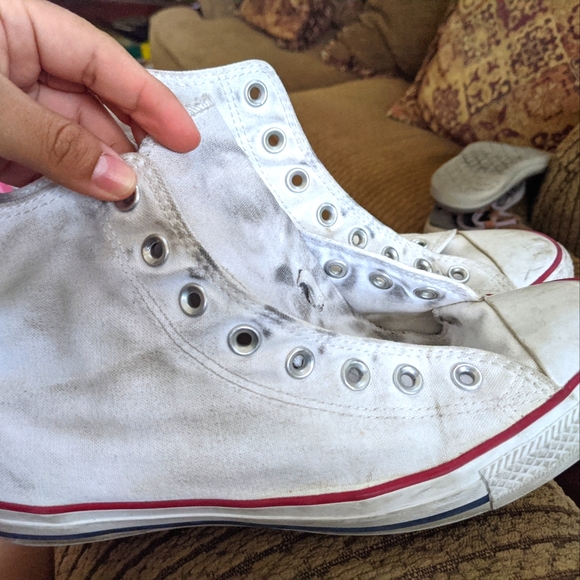 White Mens Converse, SZ 10